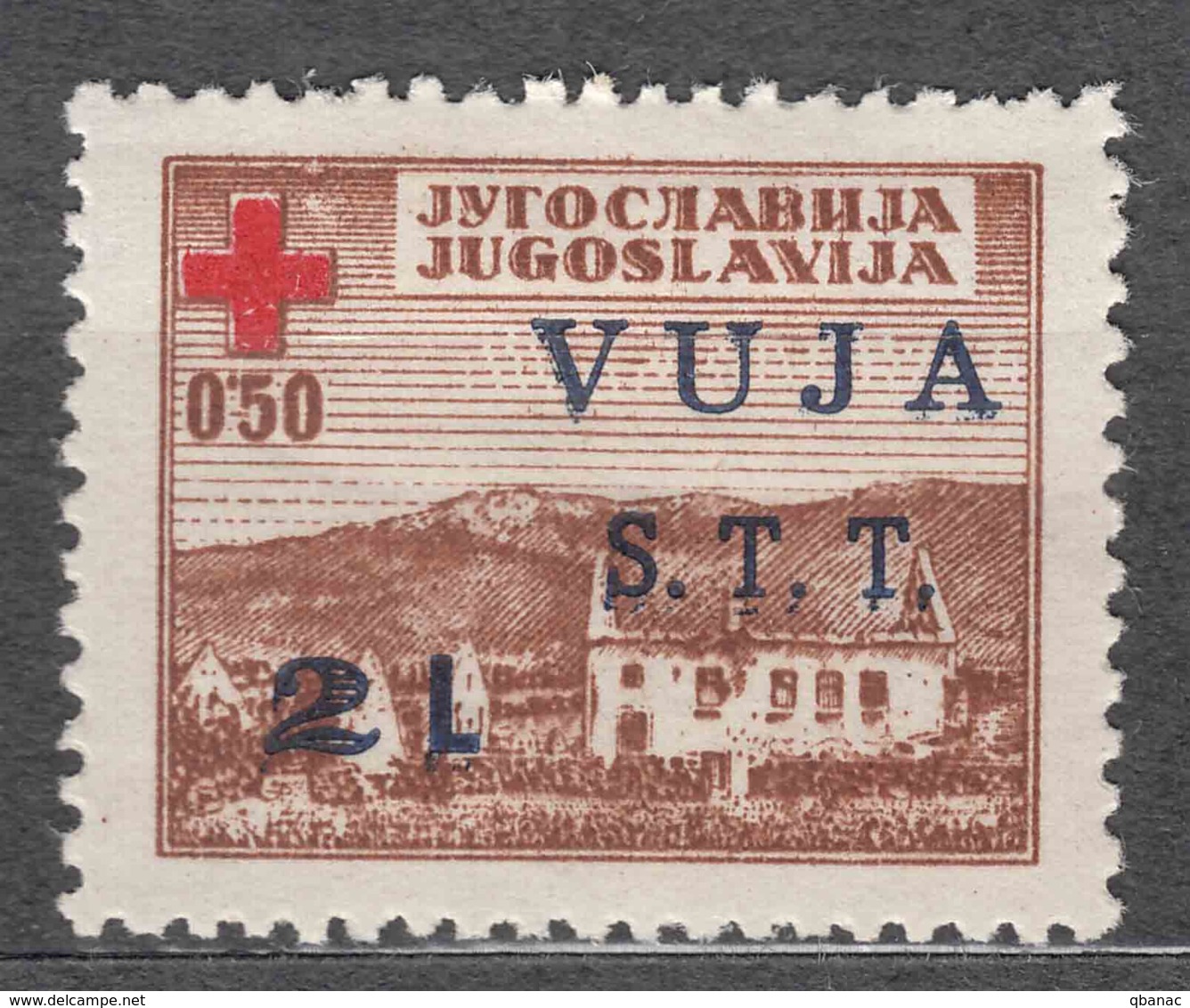 Italy Yugoslavia Trieste Zone B, Red Cross 1948 Mi#1, Sassone#4 Mint Hinged - Nuovi