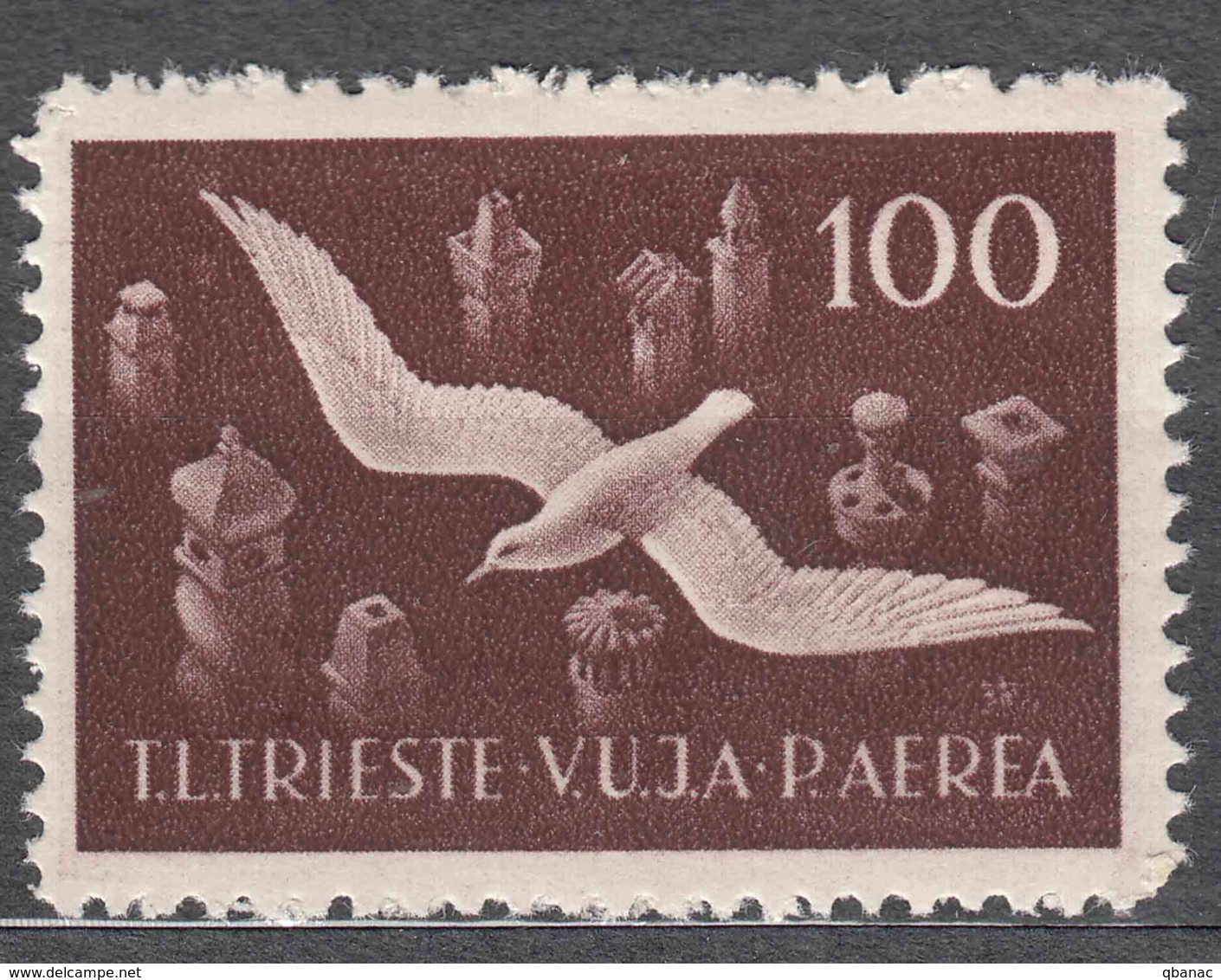 Italy Yugoslavia Trieste Zone B 1949 Airmail Mi#11 Sassone#9 Mint Never Hinged - Ungebraucht