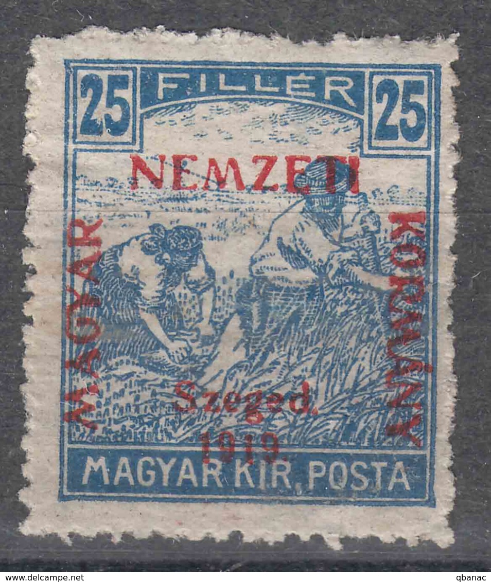 Hungary Szegedin Szeged 1919 Mi#12 Magyar Kir Posta, Mint Hinged - Szeged