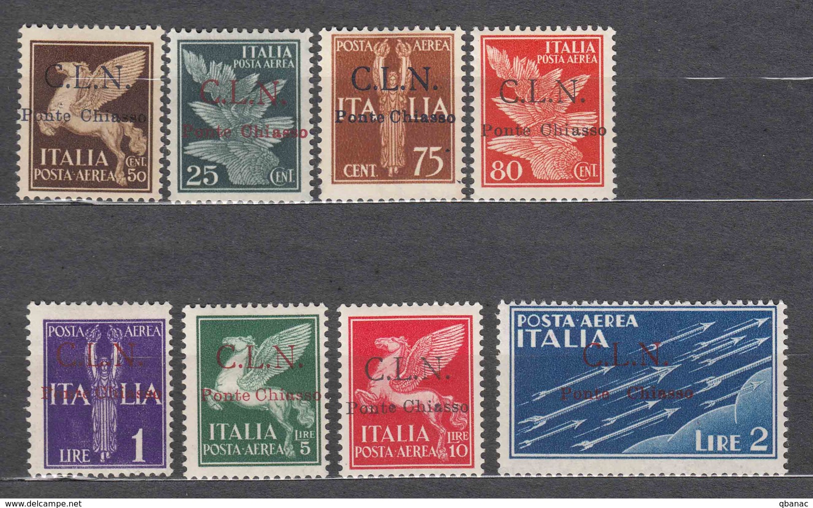 Italy EmissionI C.L.N. 1945 Ponte Chiasso, Not Issued Full Set, Mint Hinged - Comitato Di Liberazione Nazionale (CLN)