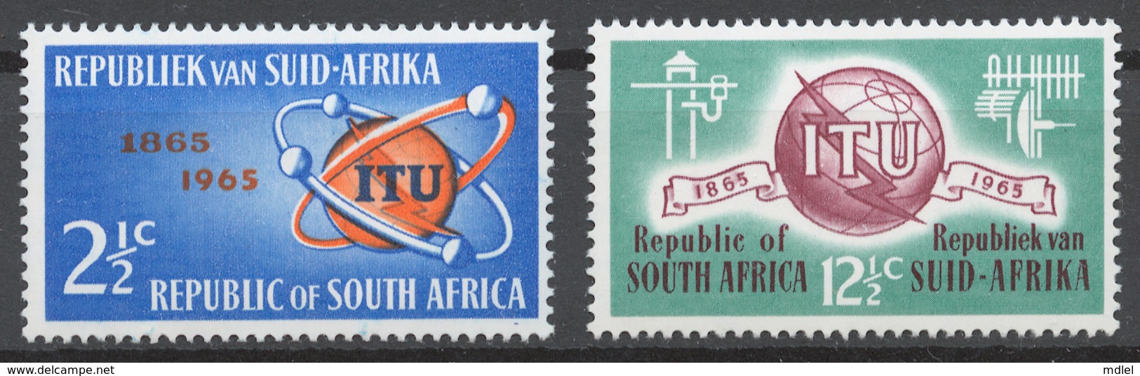 South Africa 1965 Mi# 344-45** ITU, CENTENARY - Neufs