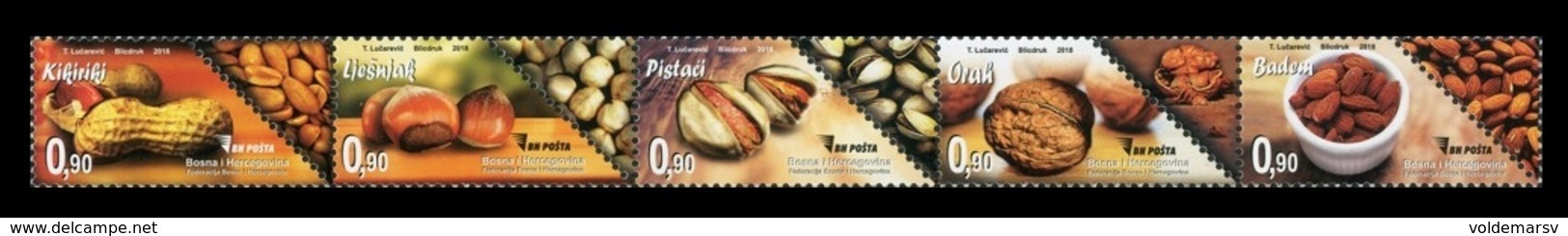 Bosnia And Herzegovina 2018 Mih. 738/42 Flora. Nuts MNH ** - Bosnie-Herzegovine