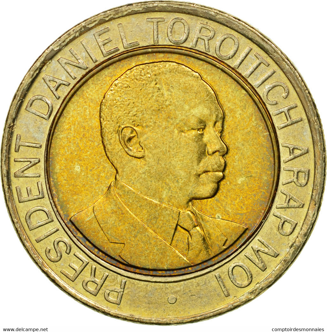 Monnaie, Kenya, 20 Shillings, 1998, British Royal Mint, TTB, Bi-Metallic, KM:32 - Kenia