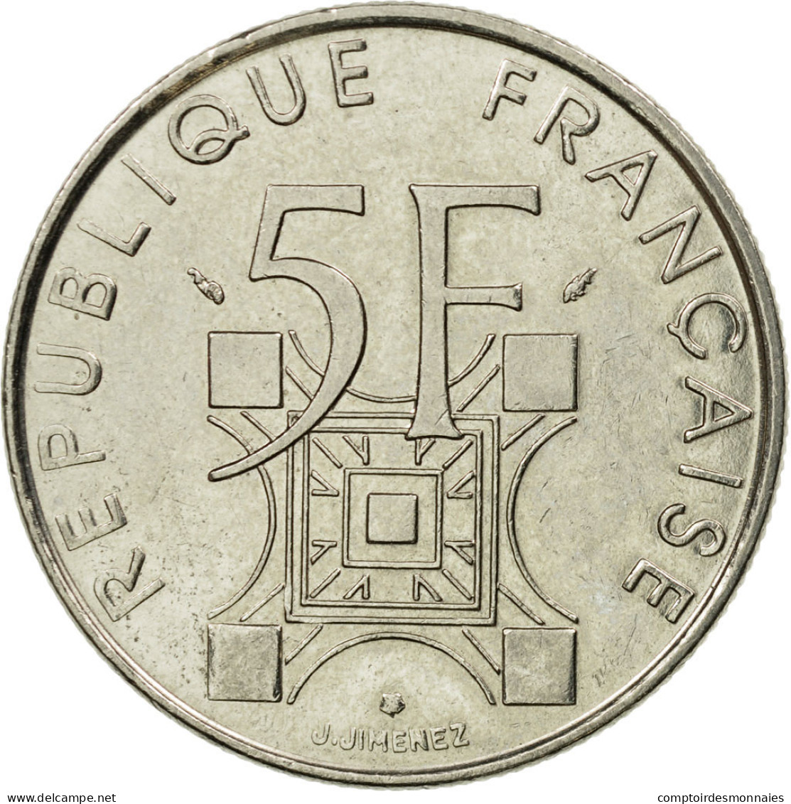 Monnaie, France, Tour Eiffel, 5 Francs, 1989, Paris, TTB, Nickel, Gadoury:772 - J. 5 Francs