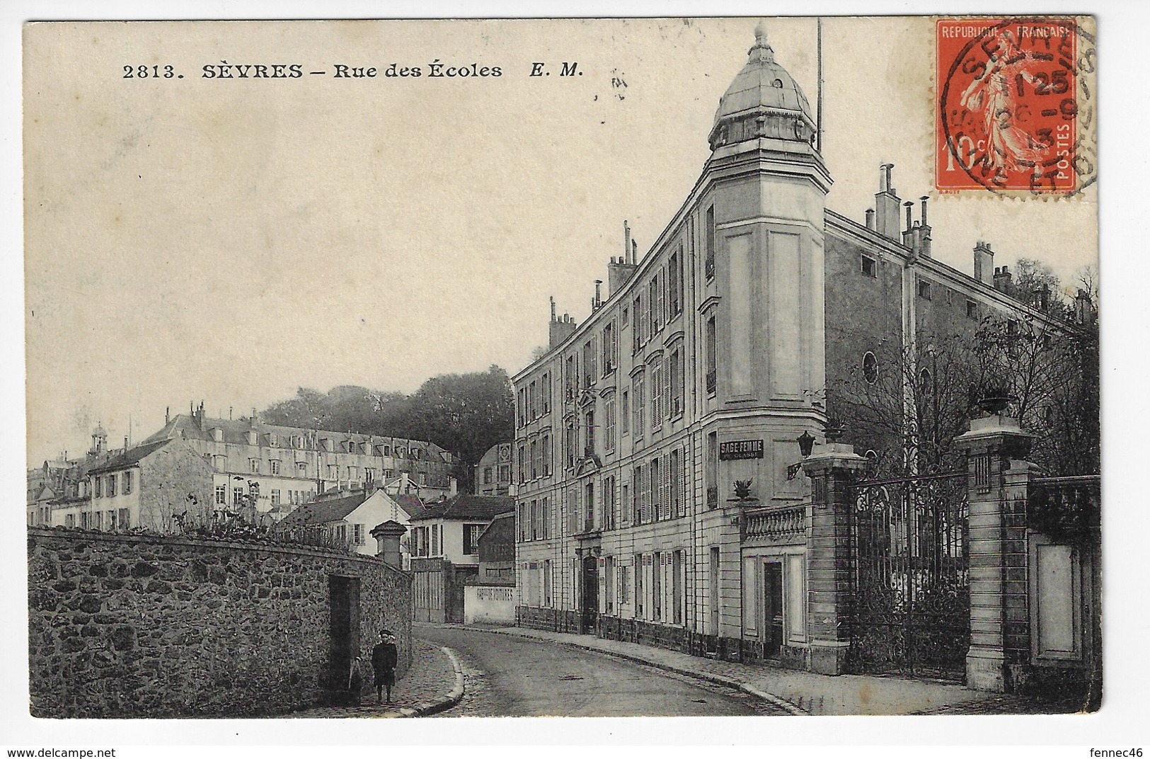 92 - SÈVRES - Rue Des Ecoles - 1913  (H162) - Sevres