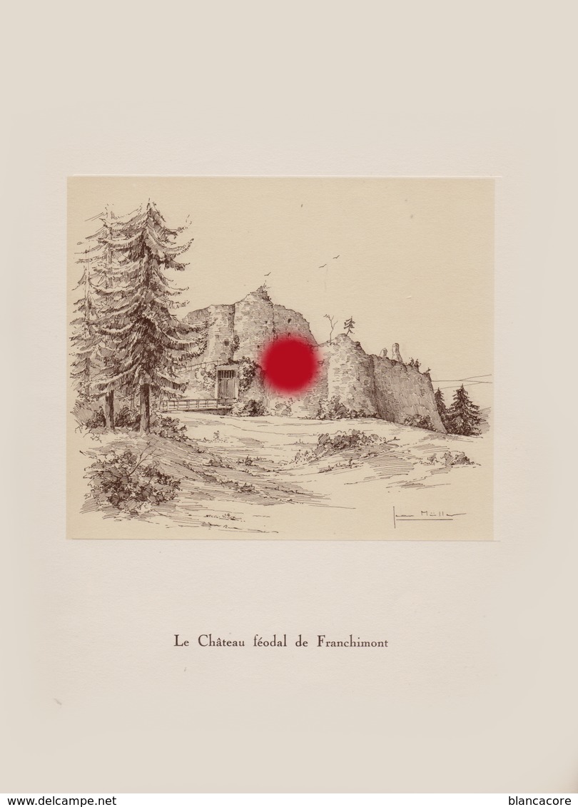 Gravure De Jean Müller  LE Château FÉODAL DE FRANCHIMONT ( Theux ) - Autres & Non Classés