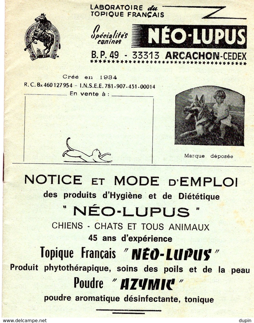 NOTICE PUBLICITAIRE NEO LUPUS - Publicités