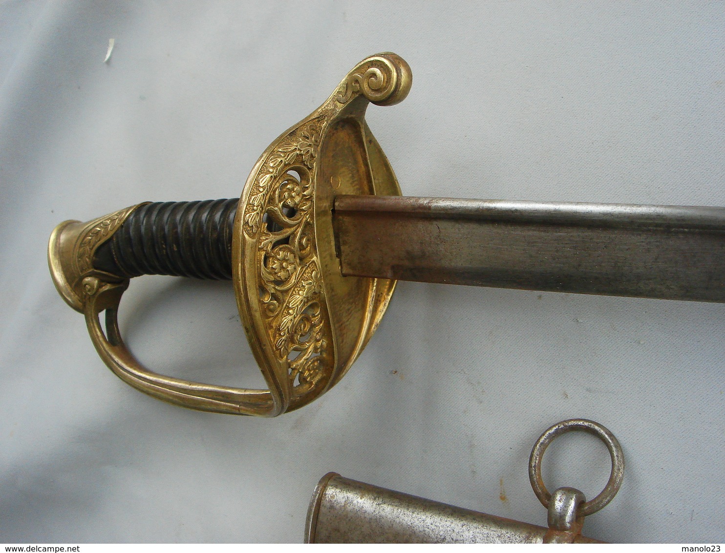 Sabre D'officier D'infanterie Modèle 1845/55 Avec Son Fourreau - Armes Blanches