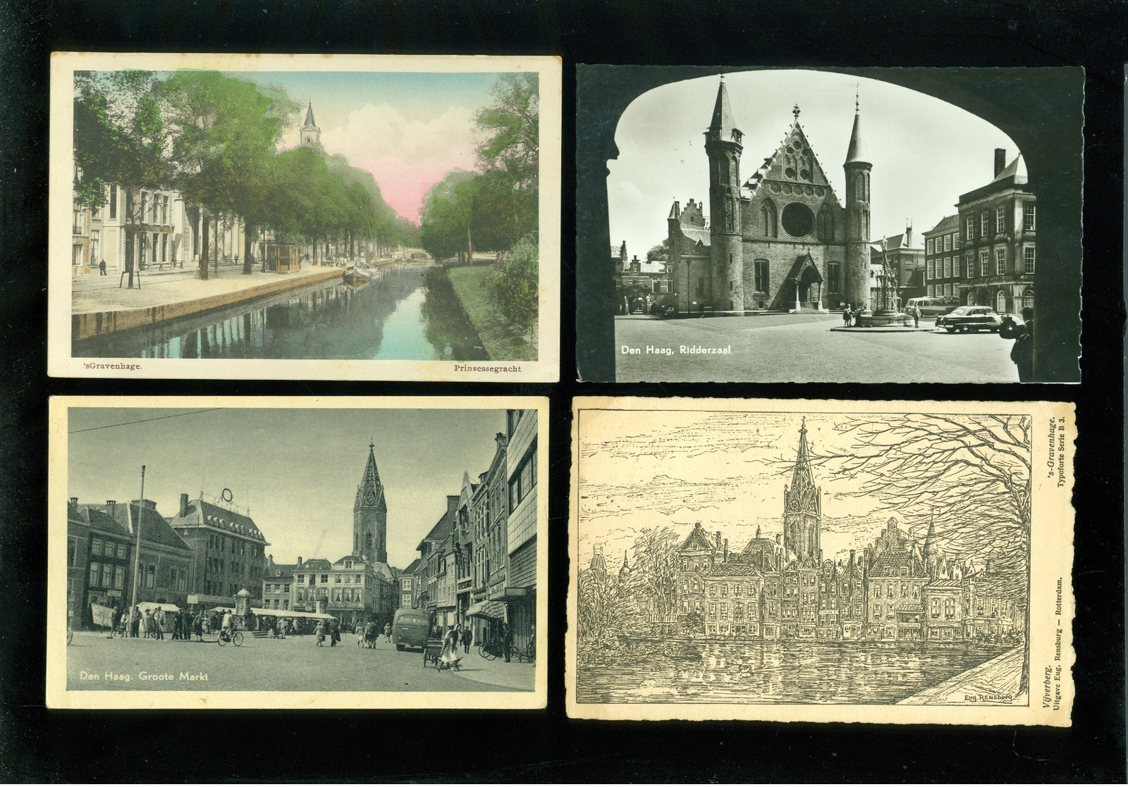 Mooi lot van 60 postkaarten van Nederland  Zuid - Holland  's Gravenhage  Den Haag  - 60 scans