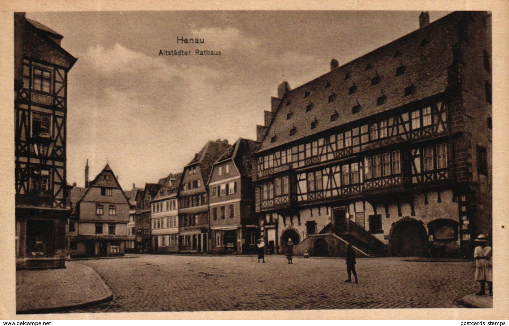 Hanau, Altstädter Rathaus, Verschiedene Geschäfte, Ca. 30er Jahre - Hanau