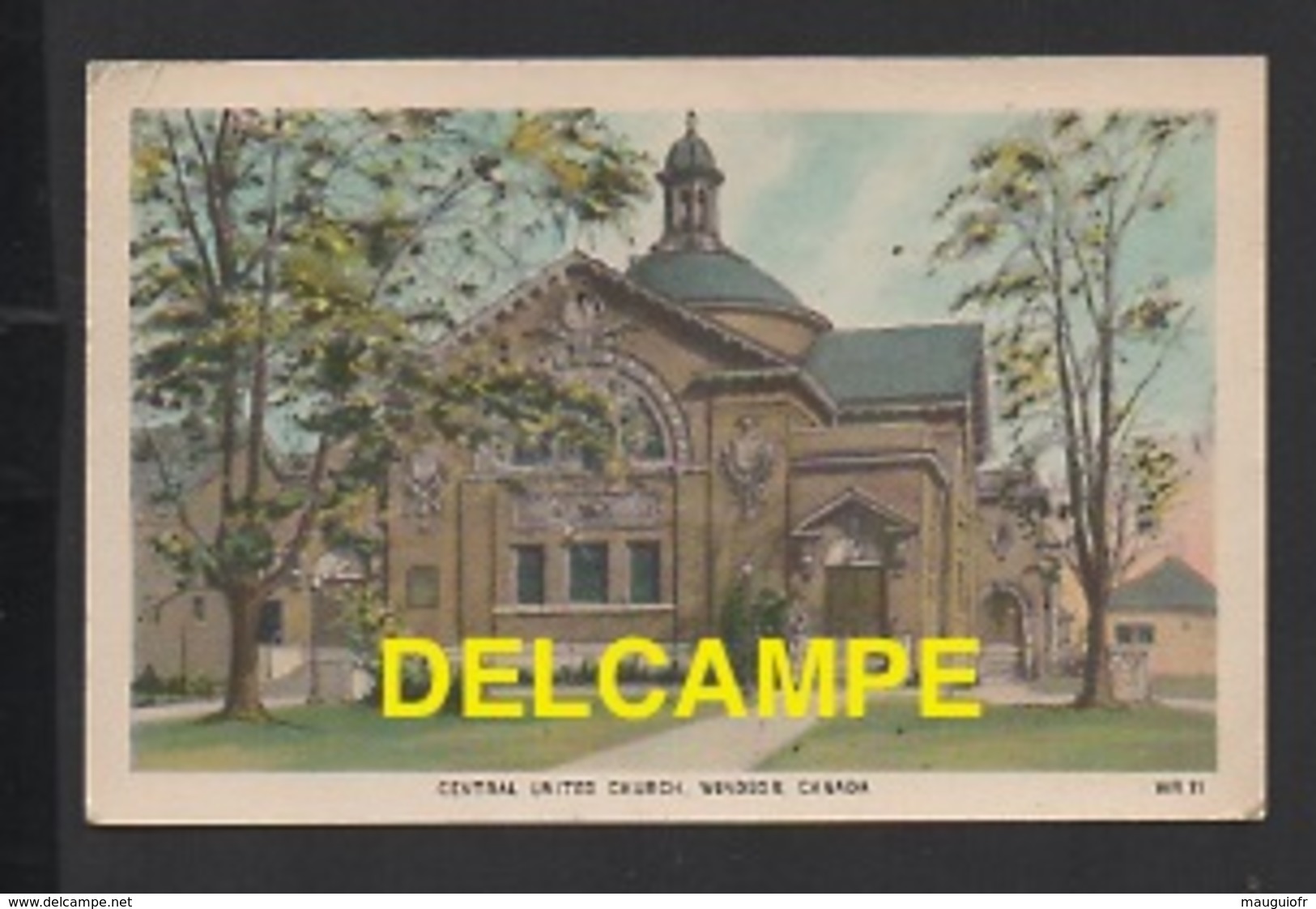 DF / CANADA / ONTARIO / WINDSOR / CENTRAL UNITED CHURCH / EGLISE / CIRCULÉE EN 1950 - Windsor