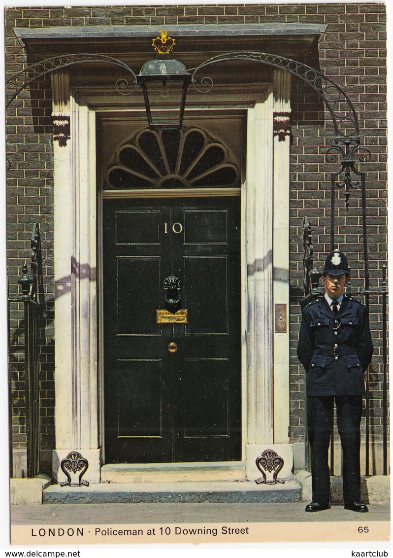 POLICE:  Policeman At 10 Downing Street - BOBBY - London - (Text In Blockletters, Charles Skilton & Fry) - Politie-Rijkswacht