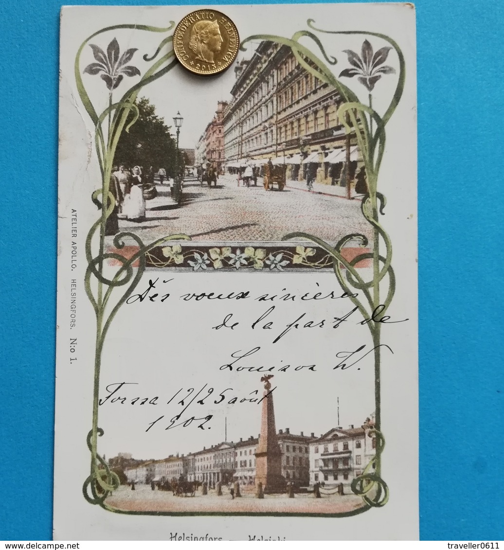 Helsingfors, Helsinki, Marke, Stempel St. Petersburg, 1902 - Finland