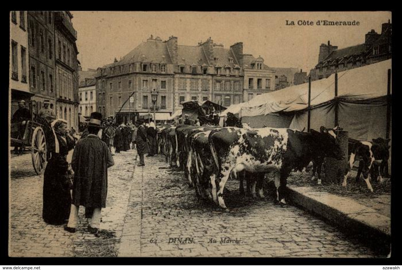 22 - Dinan Au Marché - Vacher Vaches Bestiaux Cote D'Emeraude #00741 - Dinan