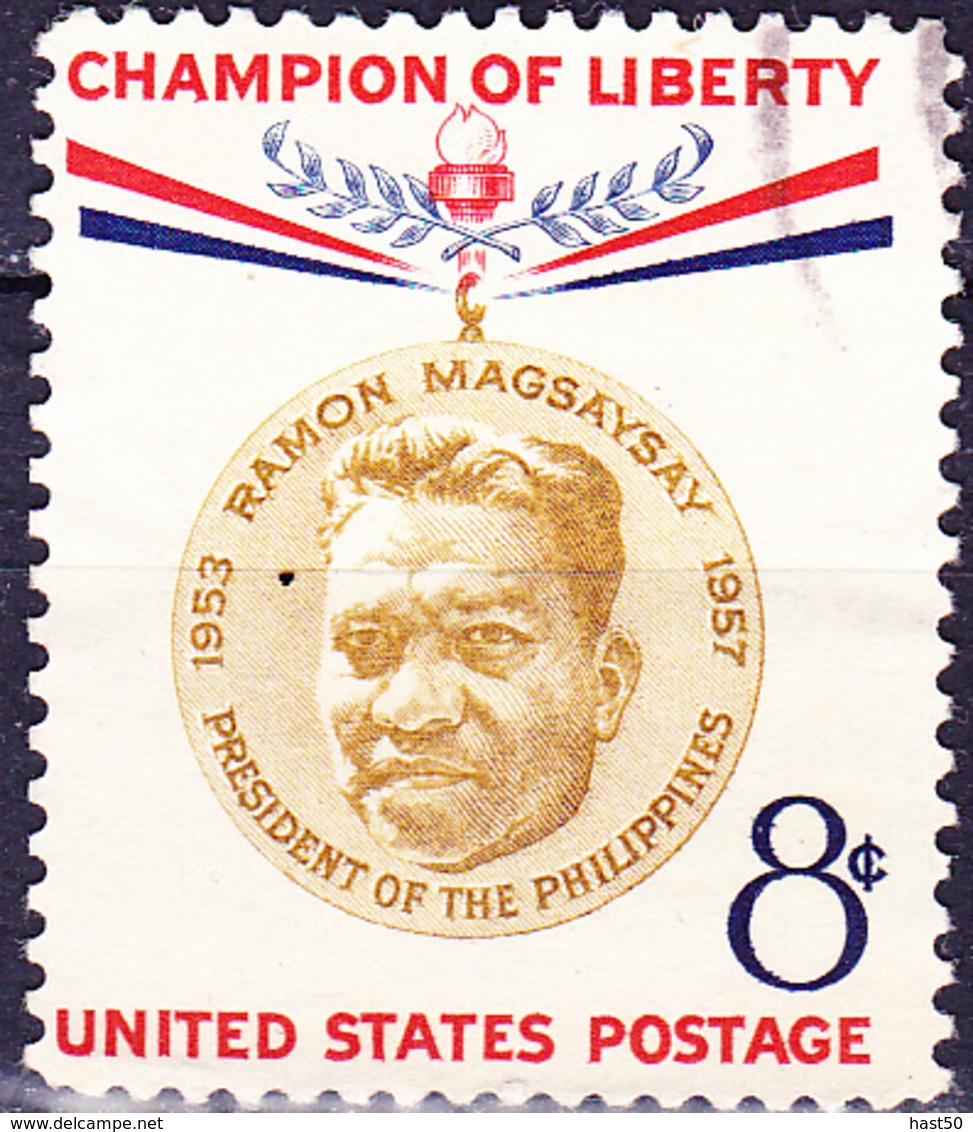 USA - 50. Geburtstag Von Ramón Magsaysay (MiNr: 719) 1957 - Gest Used Obl - Used Stamps