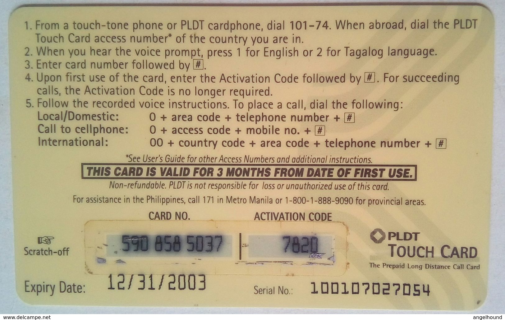 PLDT Rico Yan 100 Pesos - Philippinen