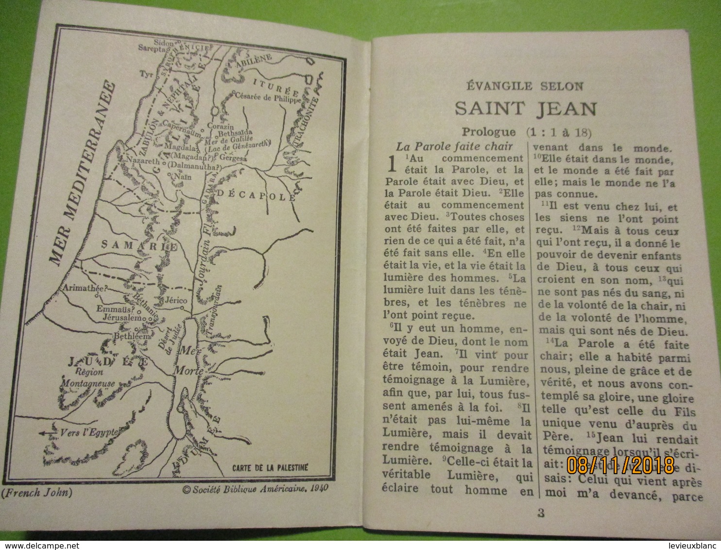 Fascicule / Evangile Selon SAINT JEAN/ Une Porte à Jérusalem/Société Biblique De France//1954   CAN758 - Godsdienst & Esoterisme