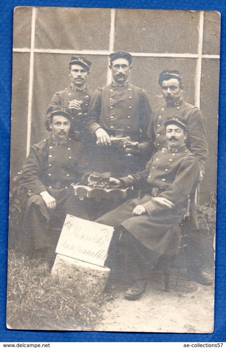 Carte Photo -  Soldat Français  - 32 Reg Infanterie  -  Tours - Régiments