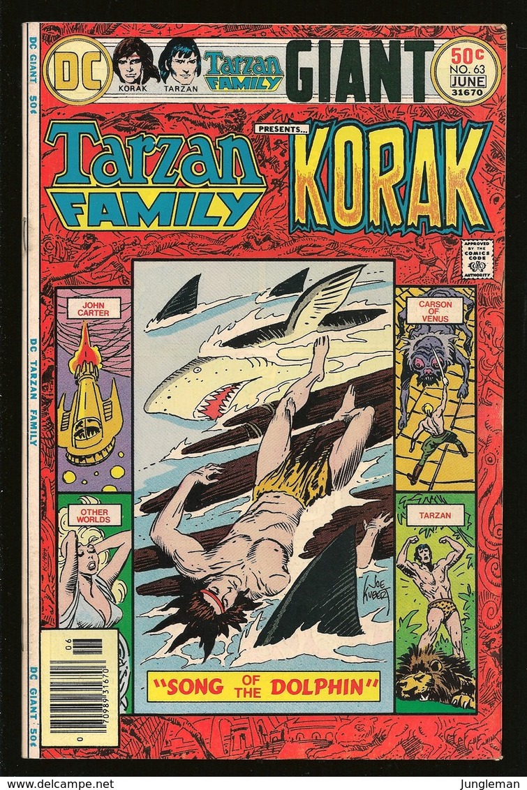 Tarzan Family # 63 - DC - With Tarzan, Korak, John Carter And Carson Napier - In English - 1976 - BE - DC