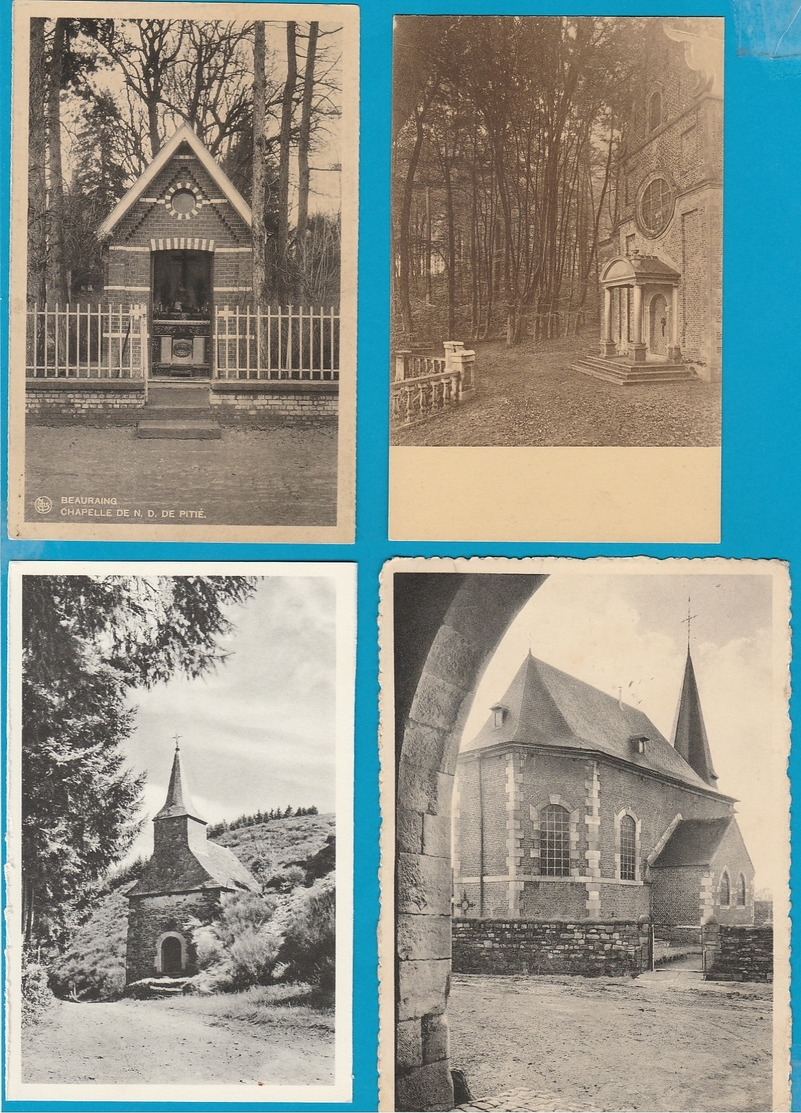 BELGIË Kerken, Kapellen, Eglises, Chapelles, Lot van 60 postkaarten, 60 cartes postales