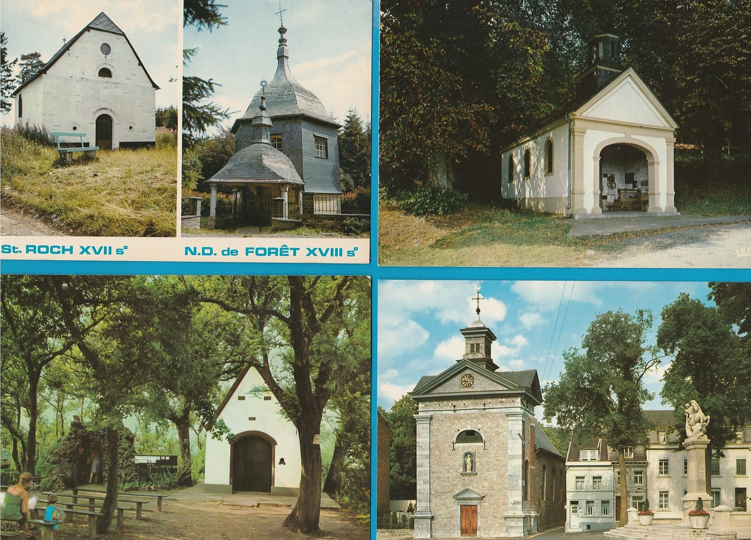 BELGIË Kerken, Kapellen, Eglises, Chapelles, Lot van 60 postkaarten, 60 cartes postales