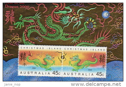 Christmas Island 2000 Year Of The Dragon MS - Christmas Island