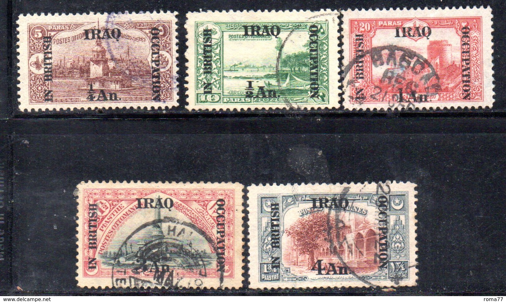 R559 - IRAQ IRAK 1919 , Cinque Valori Usati - Irak