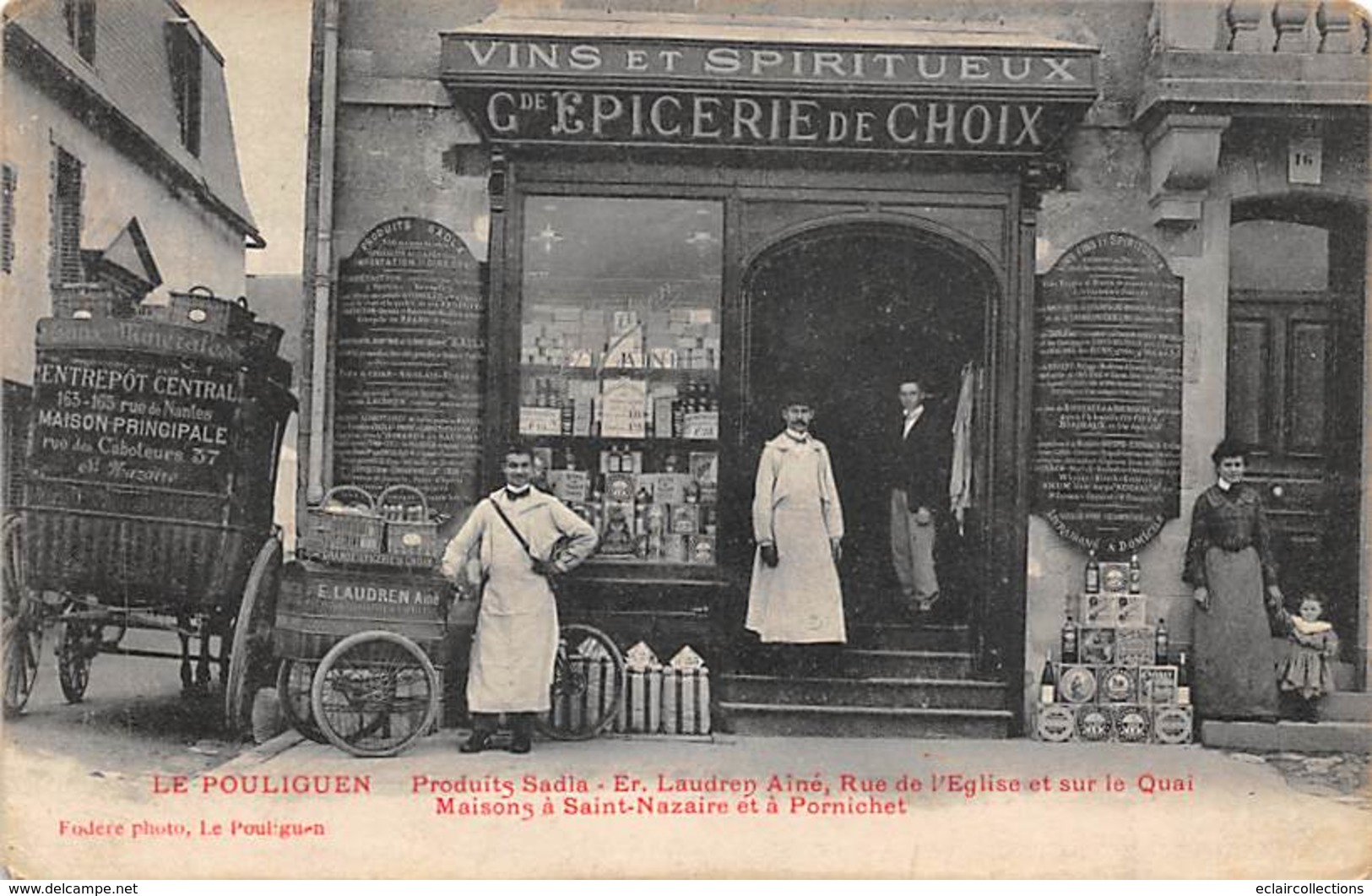 Le Pouliguen    44    Epicerie Laudrep Rue De L'Eglise     (voir Scan) - Le Pouliguen