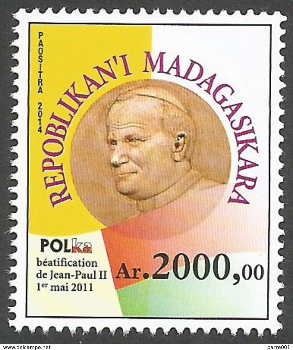 Madagascar Madagaskar 2015 Mi. 2682 Pape Pope Papst Jean Paul II John Beatification MNH - Madagaskar (1960-...)