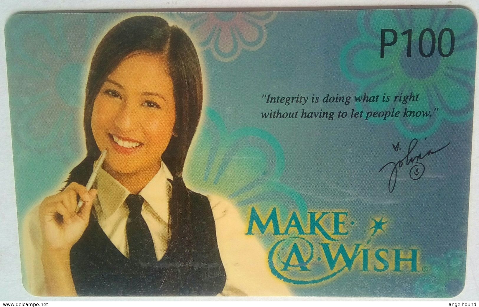 PLDT Make  A Wish 100 Pesos MINT Jolina Magdangal - Filippine