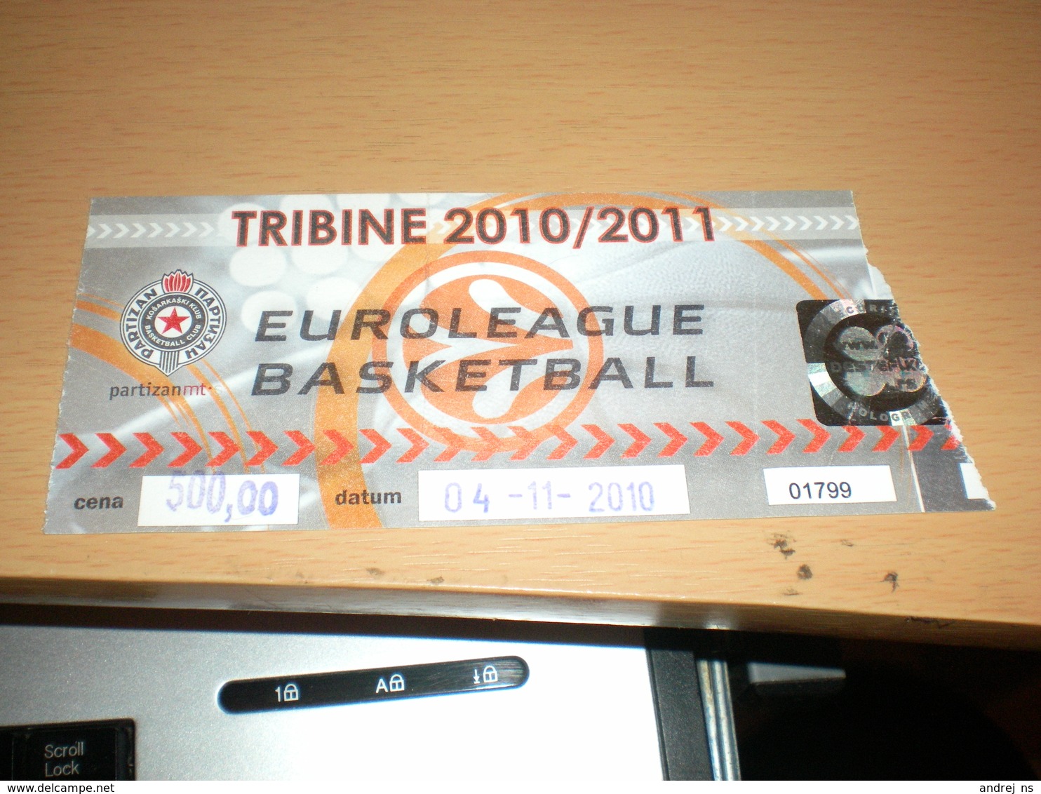 Euroleague Basketball Partizan Beograd - Biglietti Della Lotteria