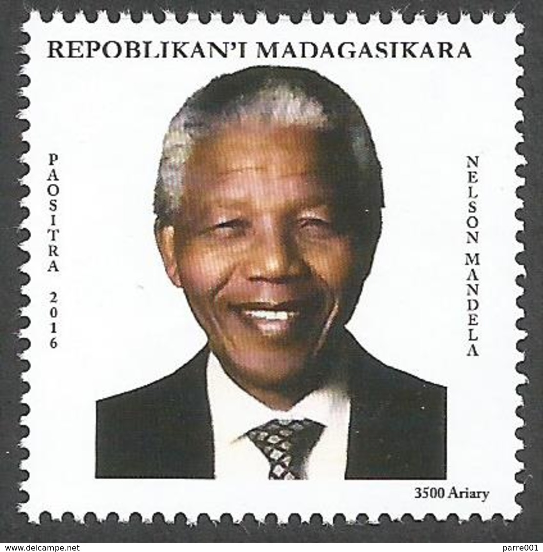 Madagascar Madagaskar 2016 Nelson Mandela Madiba Nobel Peace Prize MNH Mint - Madagaskar (1960-...)