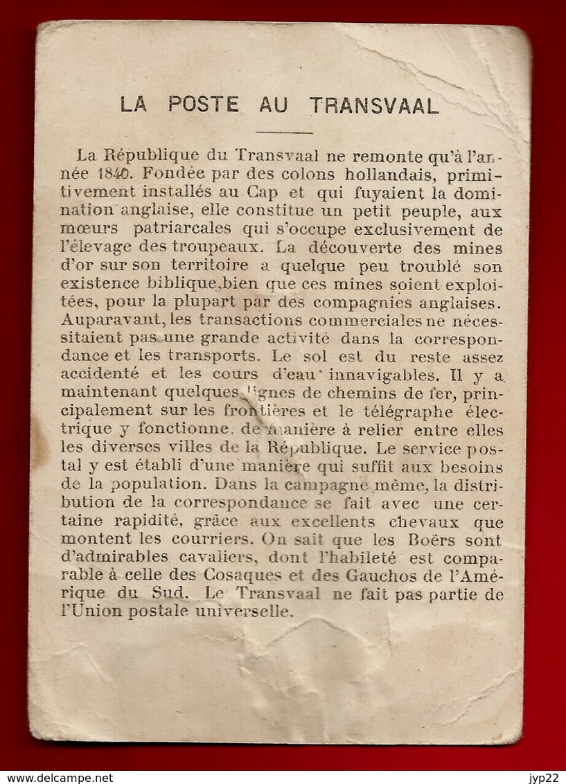 Chromo La Poste Au Transwaal - Facteur Cheval Boërs ... - Other & Unclassified