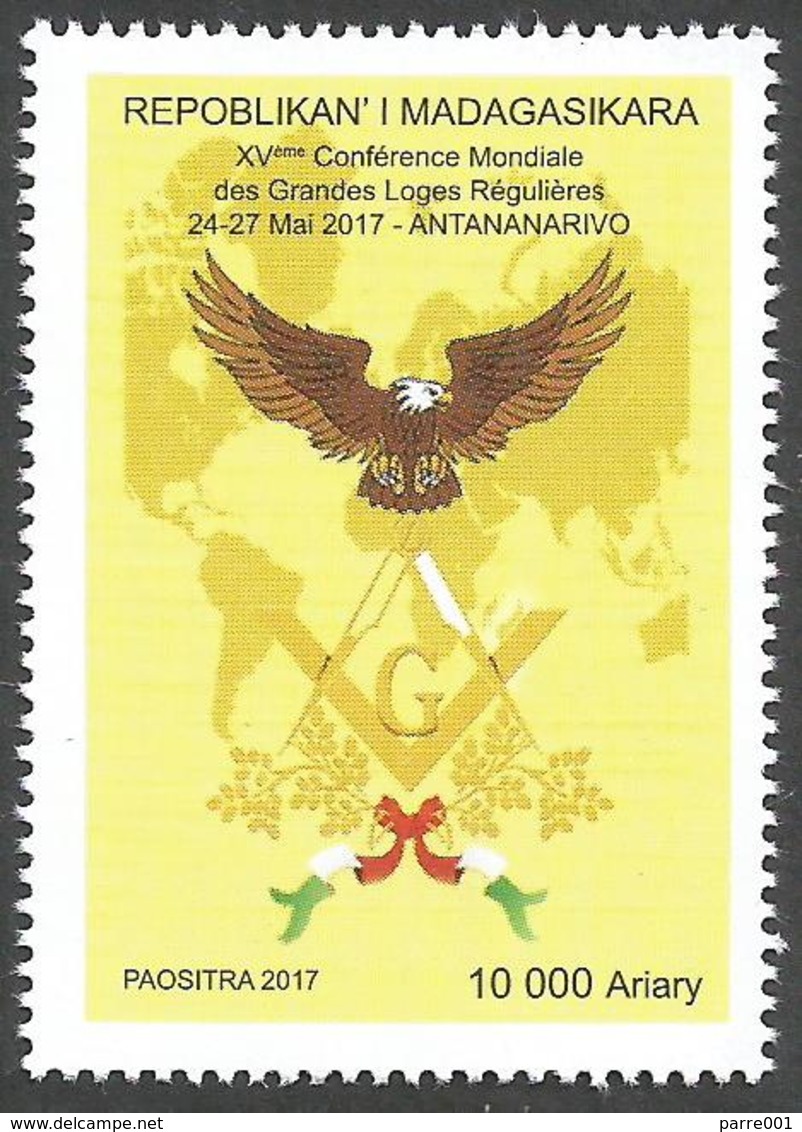 Madagascar Madagaskar 2017 XVème Conférence Mondiale Grandes Franc-maçons Freimaurer Freemasonry MNH Mint - Madagascar (1960-...)