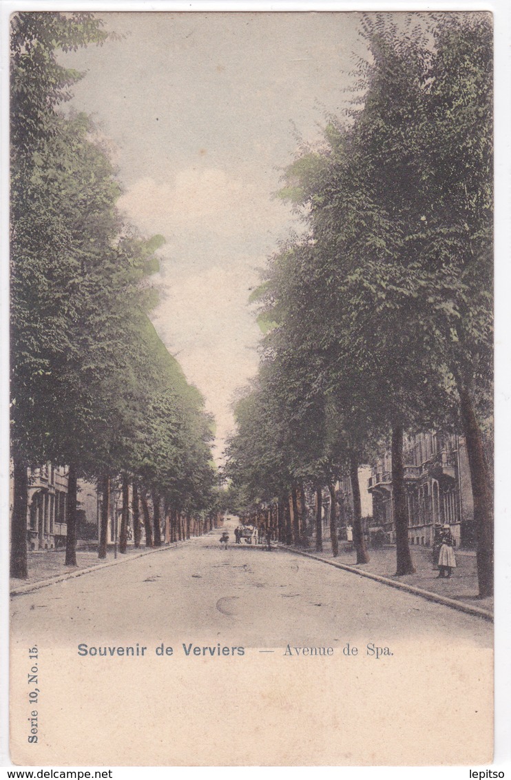 VERVIERS  Série 10 N°15  Environs  Edit VANDERAUWERA  "Avenue De Spa  " Pas écrite +/- 1901  Voir Scans - Verviers