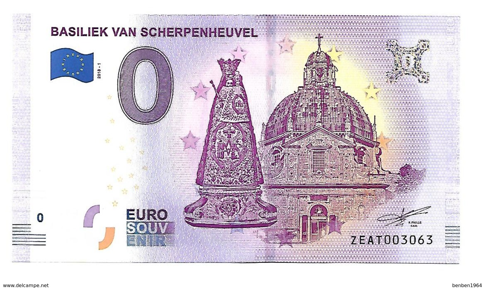 BASILIEK VAN SCHERPENHEUVEL  (billet 0 Euro)   2018 . 1 - Autres & Non Classés