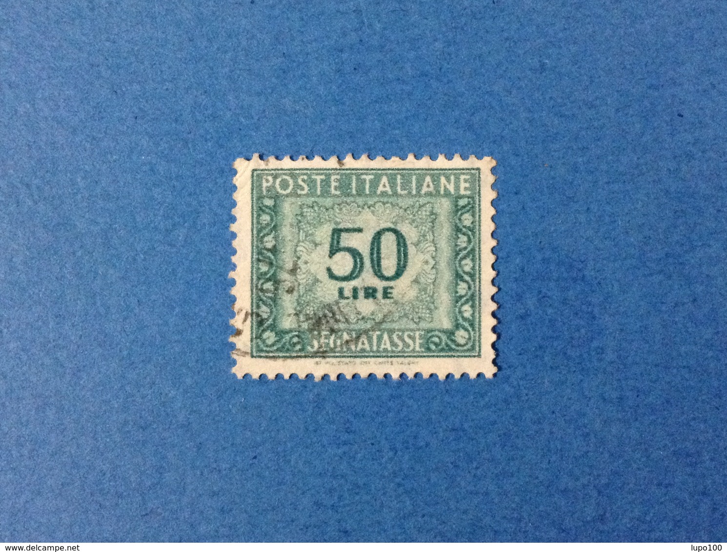 1957 ITALIA FRANCOBOLLO USATO STAMP USED SEGNATASSE 50 LIRE FILIGRANA STELLE - Segnatasse