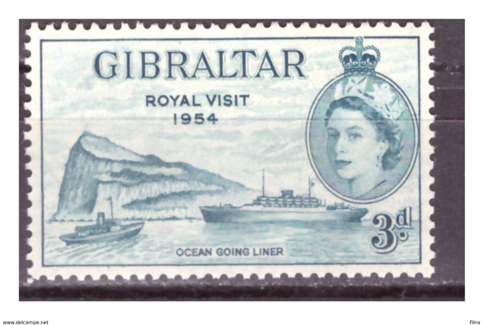 GIBILTERRA - 1954 - ROYAL VISIT. - MH* - Gibilterra