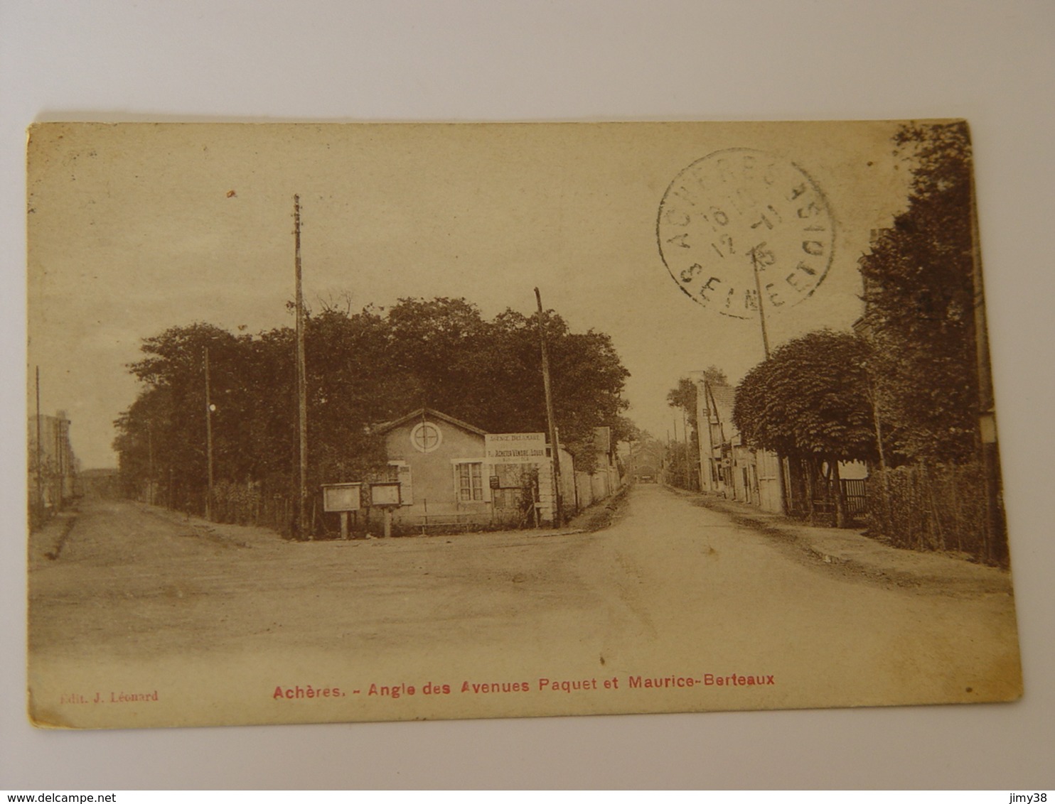 YVELINES-ACHERES-ANGLE DES RUES PAQUET ET MAURICE BERTEAUX ED J LEONARD - Acheres