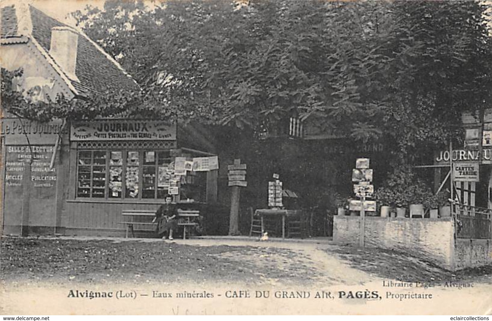 Alvignac    46    Café Du Grand Air Pagès. Journaux Et Vente De Cartes Postales   (voir Scan) - Sonstige & Ohne Zuordnung