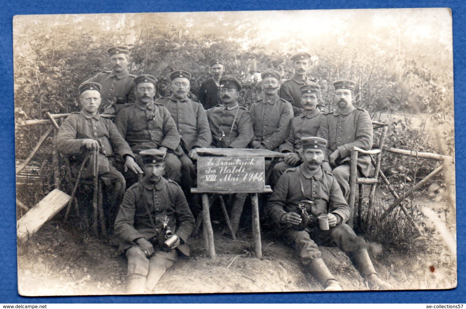 - Carte Photo  - Soldats Allemands à L Arrière Du Front --  France  - Mai 1916 - Guerre 1914-18