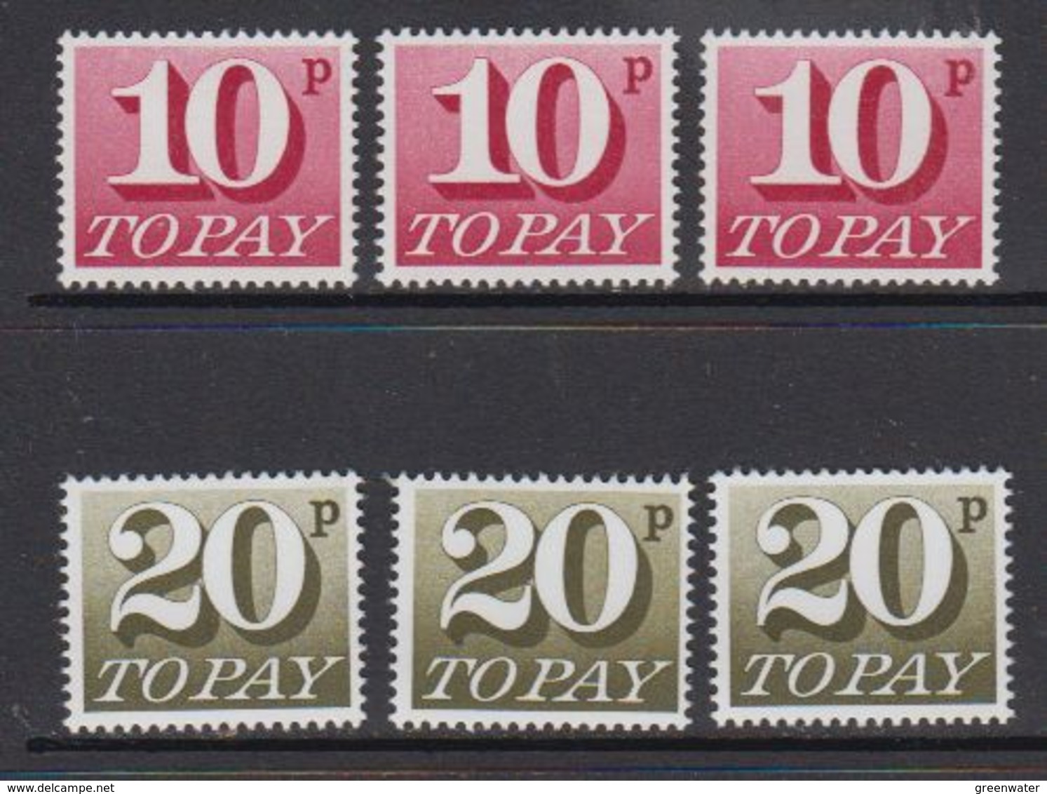 Great Britain 1970 Postage Due 2v 3x  ** Mnh (41289S) - Strafportzegels