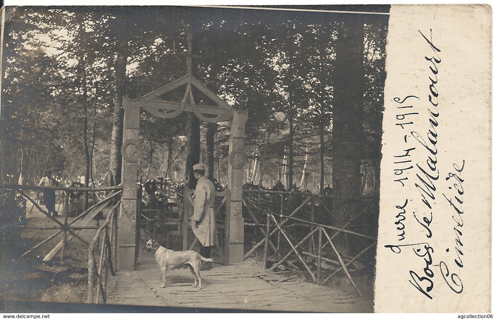 BOIS DE MALANCOURT. ENTREE DU CIMETIERE 14/18. CARTE PHOTO - Altri & Non Classificati