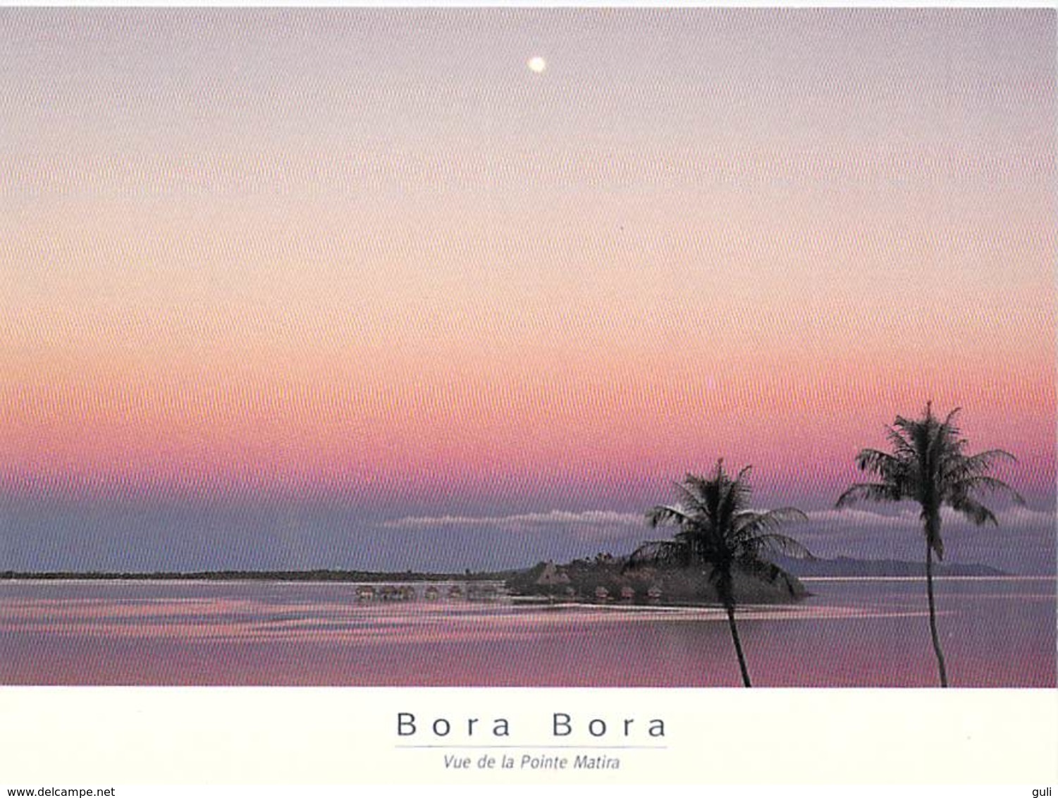 Polynésie Française- BORA BORA Vue De La Pointe Matira (B) (BV)  - Blu / Diane Commons CM 16-(Tahiti) *PRIX FIXE - Polynésie Française