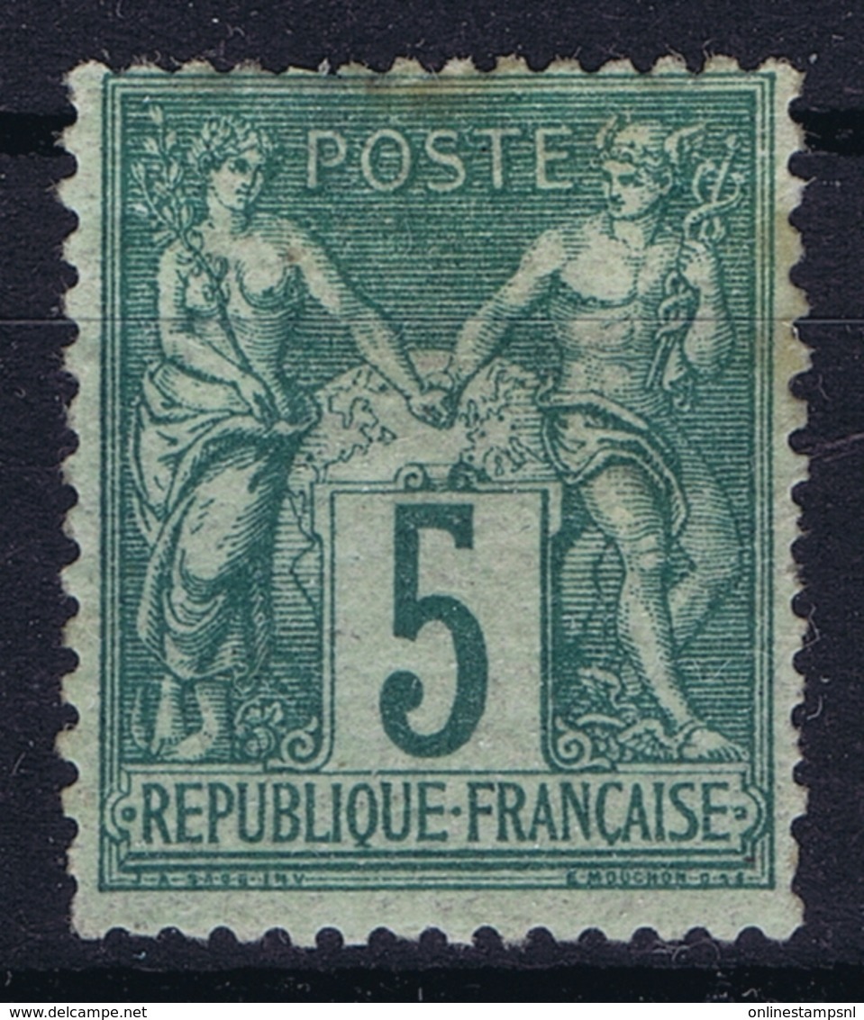 France: Yv  64 MH/* Flz/ Charniere  1876 Left Top Is Thin - 1876-1878 Sage (Type I)