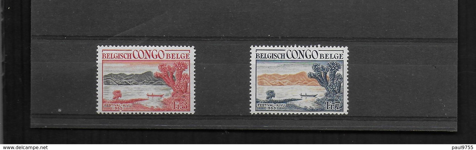 CONGO BELGE  1953 COB 325-326   325- MH/* --326-MNH/** - Nuovi