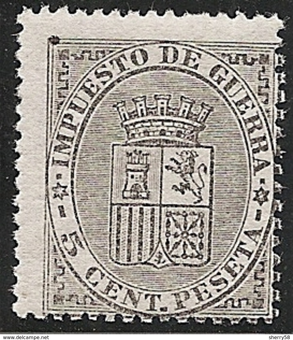 1874-ED. 141 I REPÚBLICA- ESCUDO DE ESPAÑA 5 CENT. NEGRO-NUEVO SIN FIJASELLOS- MNH- VER FOTOS - Unused Stamps