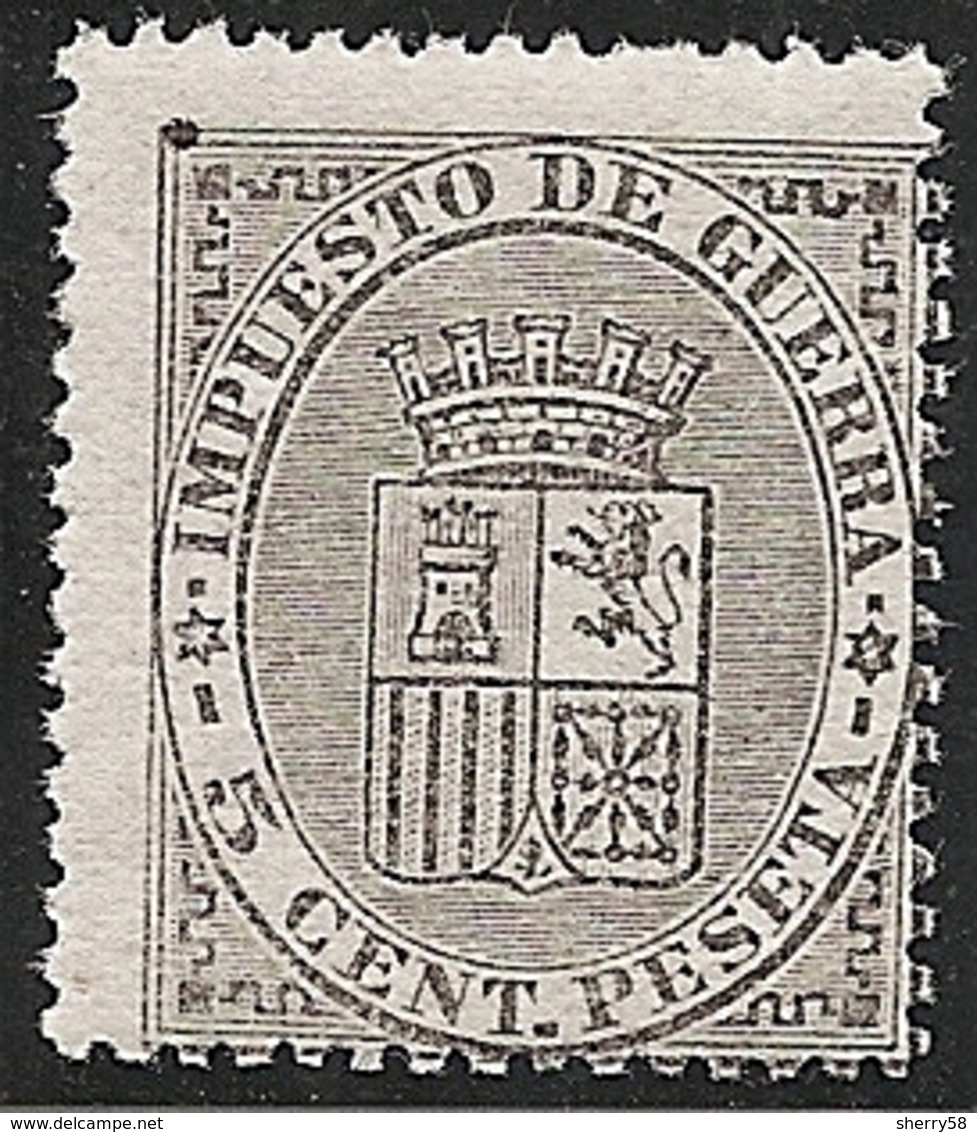 1874-ED. 141 I REPÚBLICA- ESCUDO DE ESPAÑA 5 CENT. NEGRO-NUEVO SIN FIJASELLOS- MNH- VER FOTOS - Nuovi