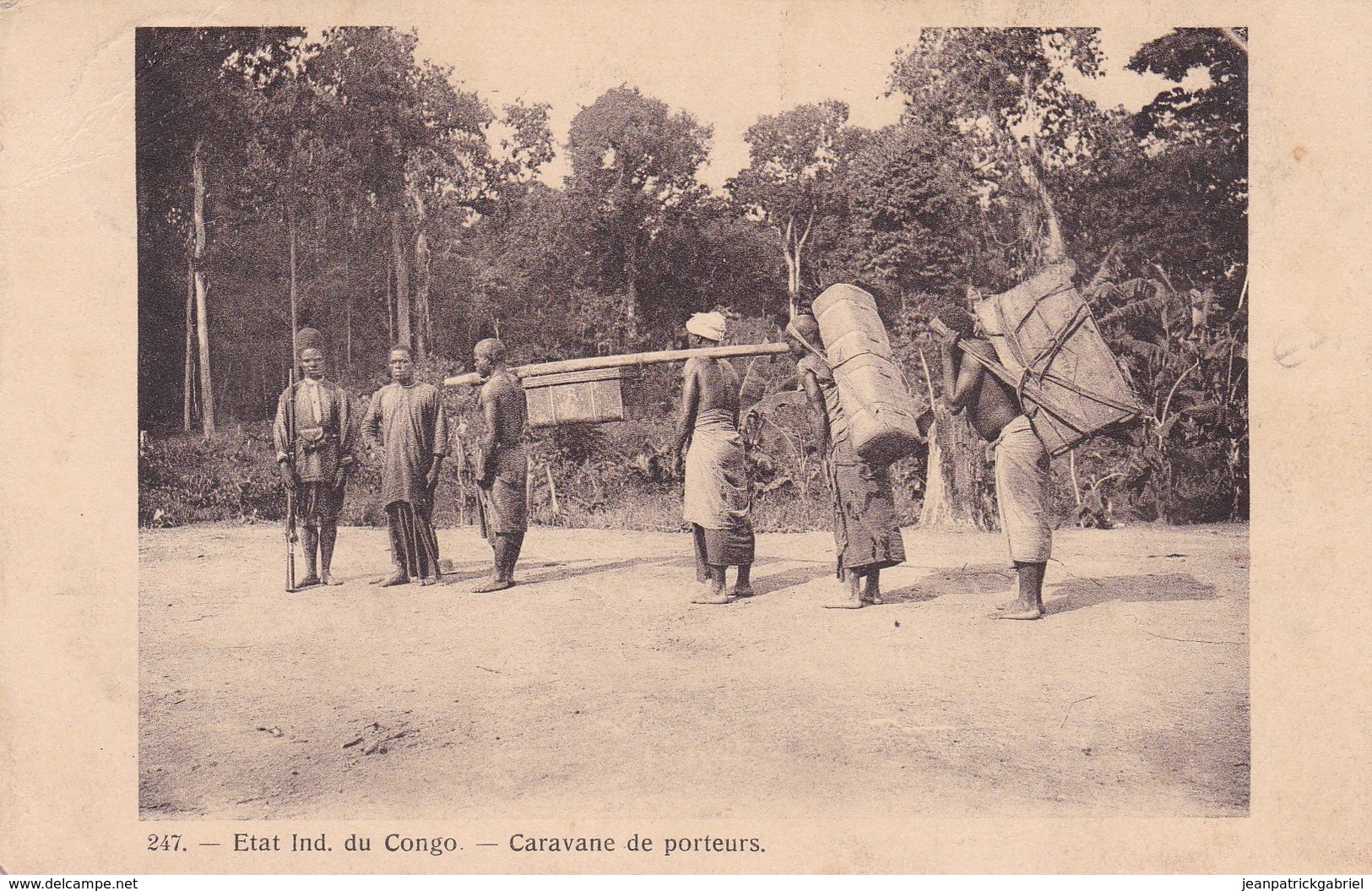 Etat Ind Du Congo Caravane De Porteurs - Andere & Zonder Classificatie