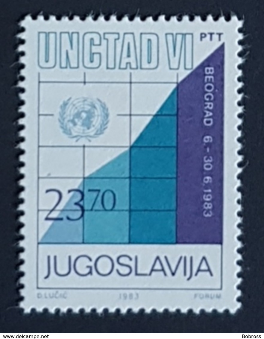 1983 United Nations Conference On Trade And Development, Yugoslavia, Jugoslavija, **,*, Or Used - Autres & Non Classés